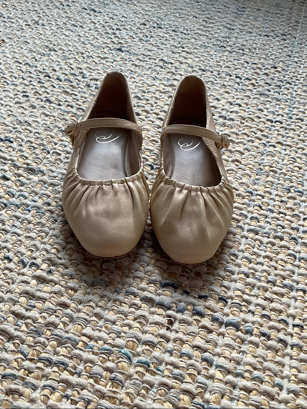 Sam Edelman Beige Mary Jane Ballet Flats for Kids